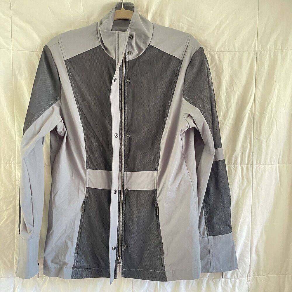 Anatomie Levana Platinum Jacket Mesh Panel Black Grey Size L  AB0711 Preowned